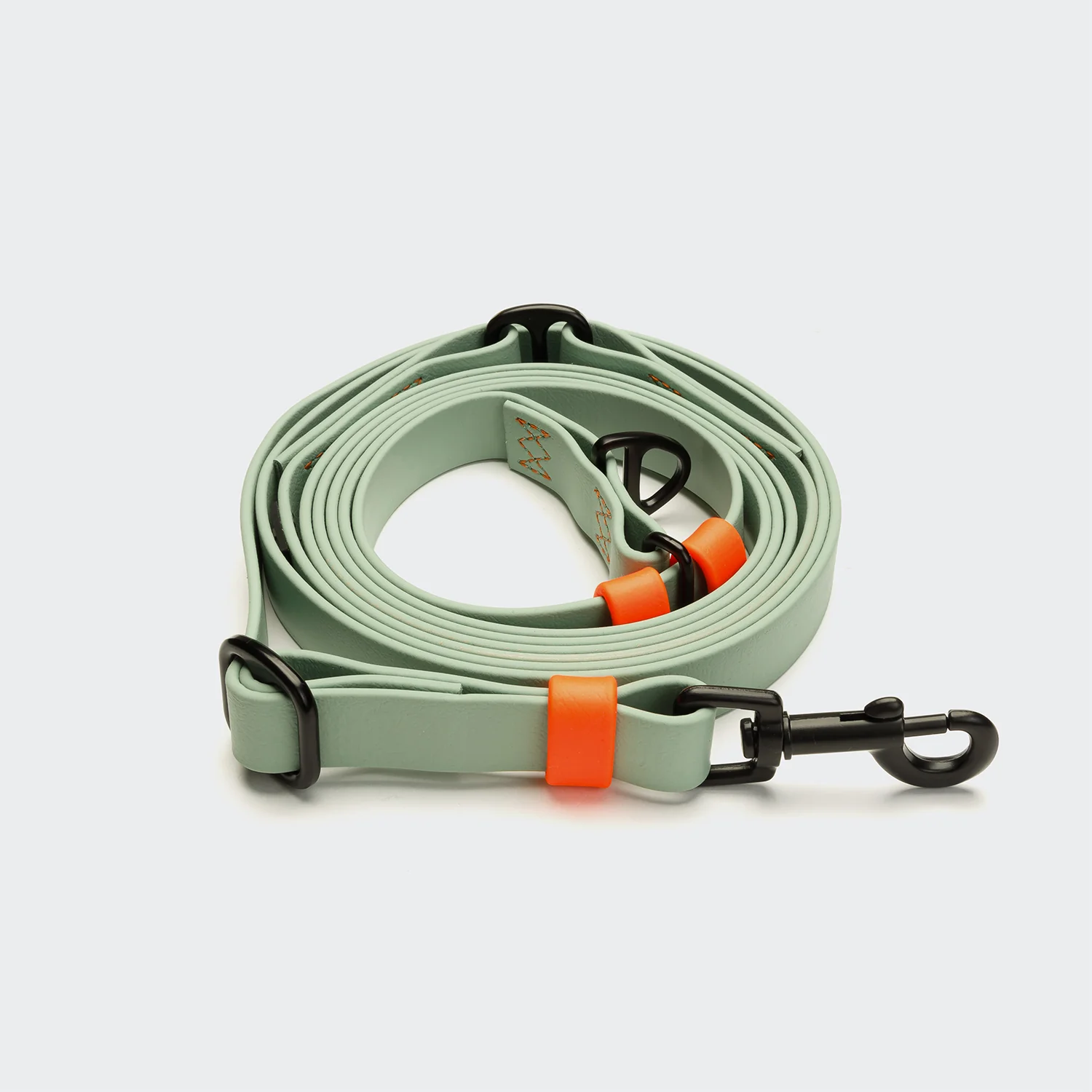 Freihandleine BioThane Ipanema Mint-Neon Orange - Image 2