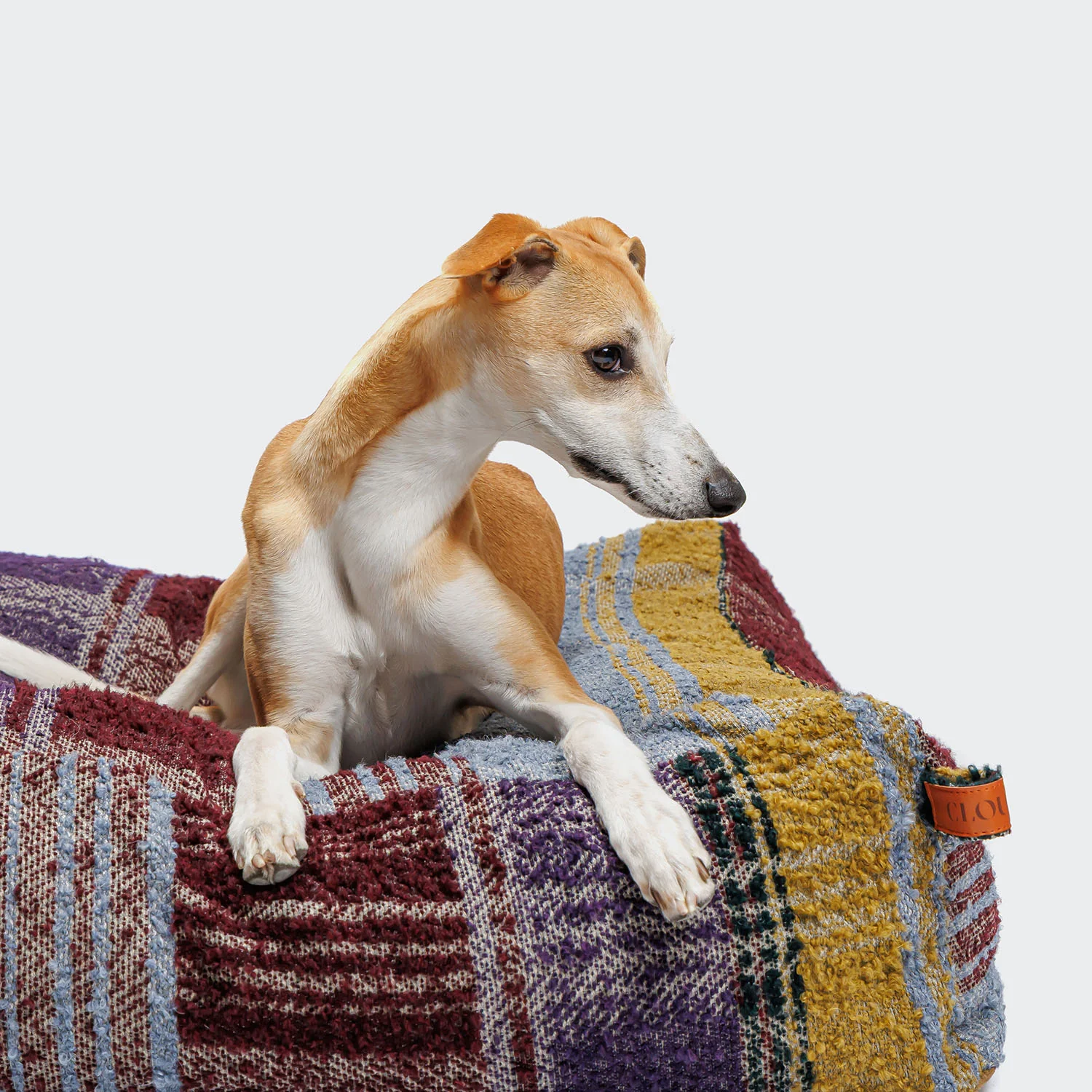 Hundebett Cube Tartan Purple - Image 3