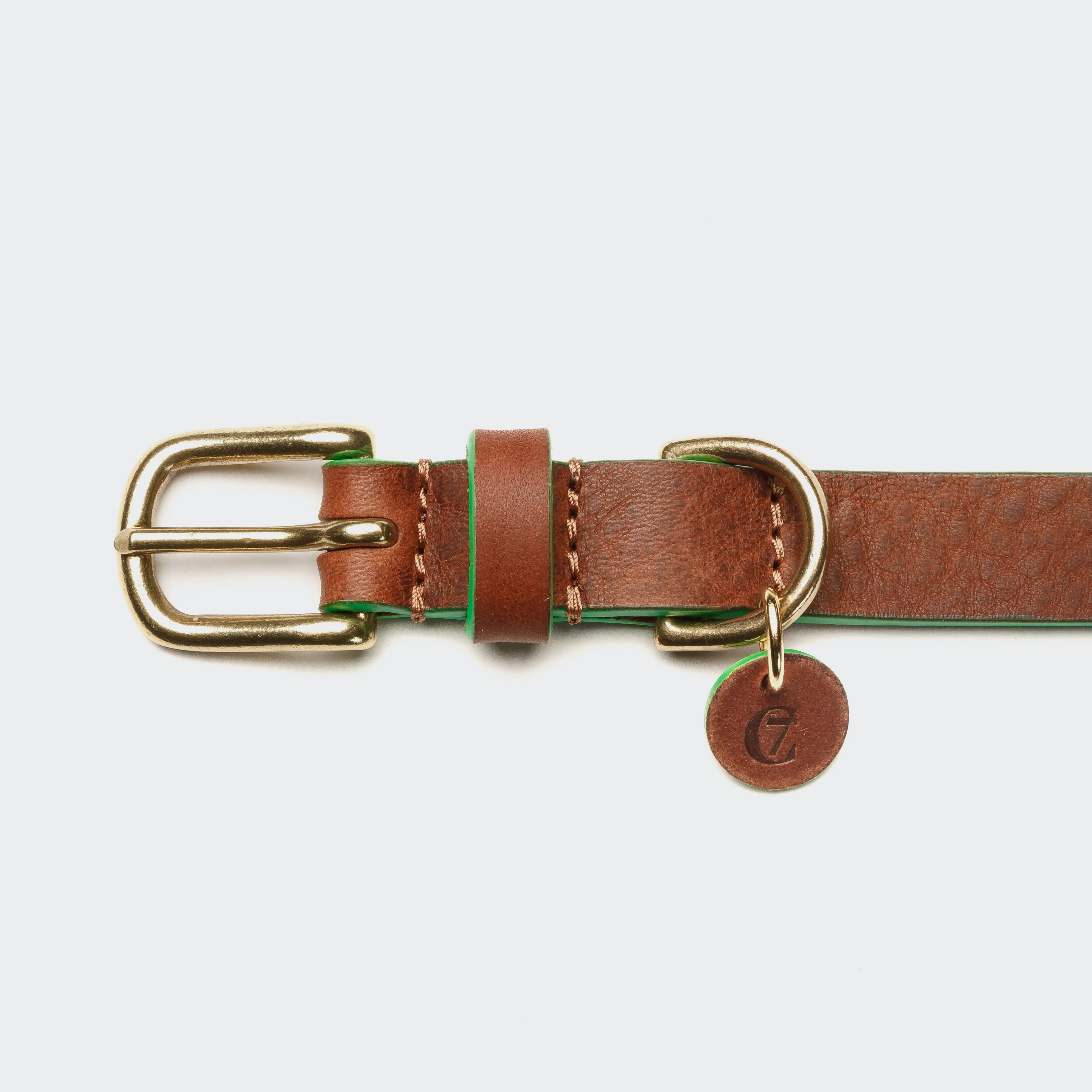 Hundehalsband Kings Park Cognac/Green - Image 3