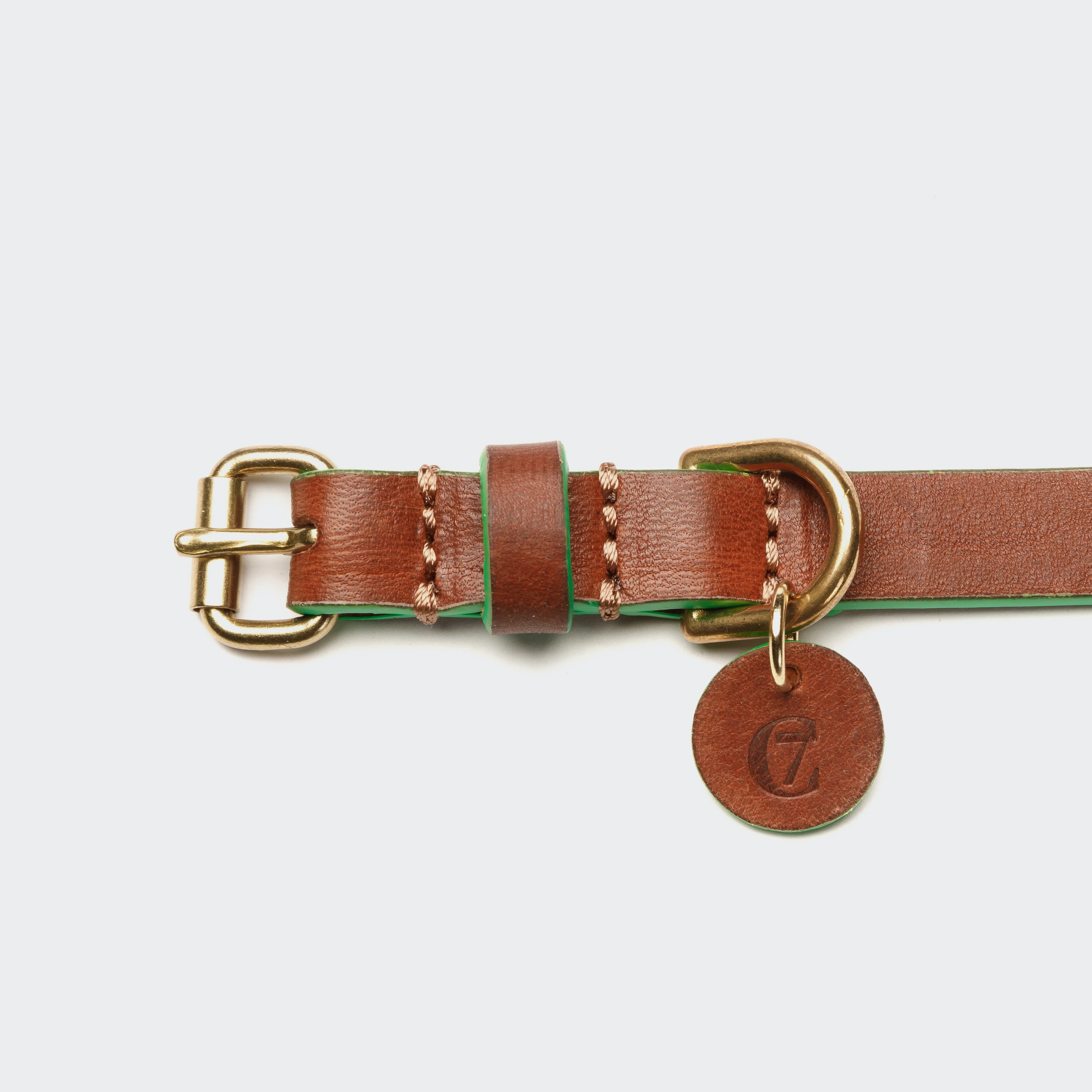 Hundehalsband Prince Park Cognac/Green - Image 3