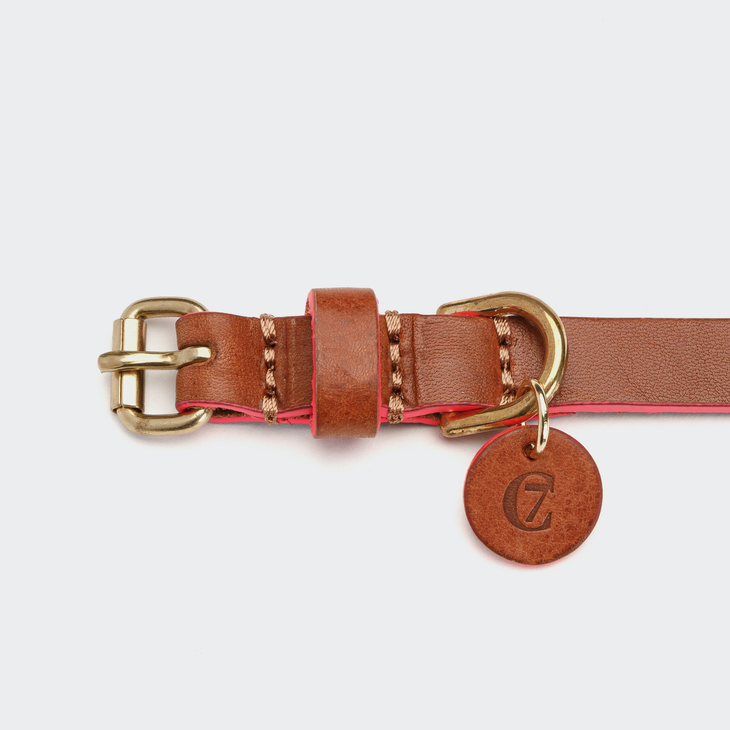 Hundehalsband Prince Park Cognac/Pink - Image 4