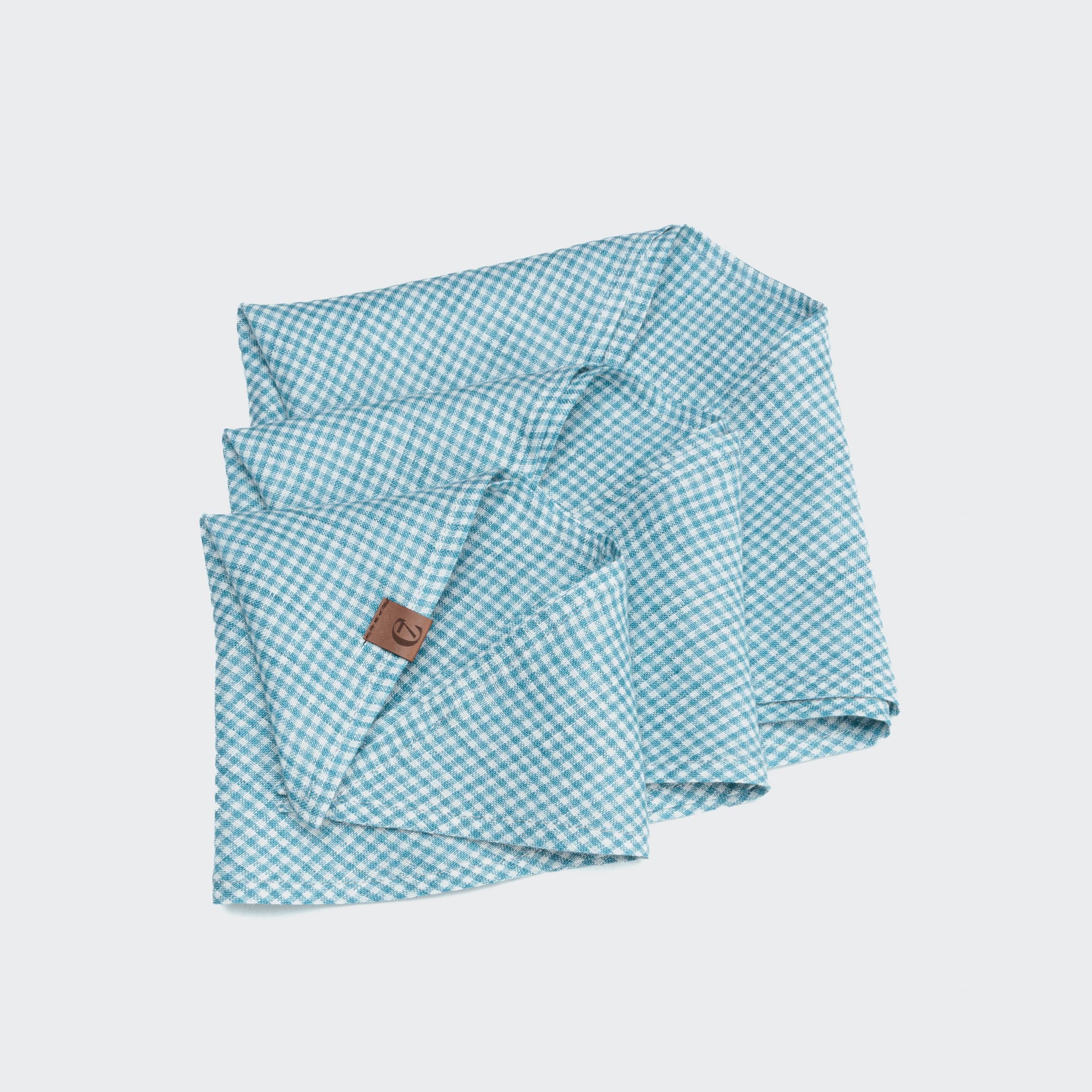 Hundehalstuch Bandana Mini Check Blue - Image 4