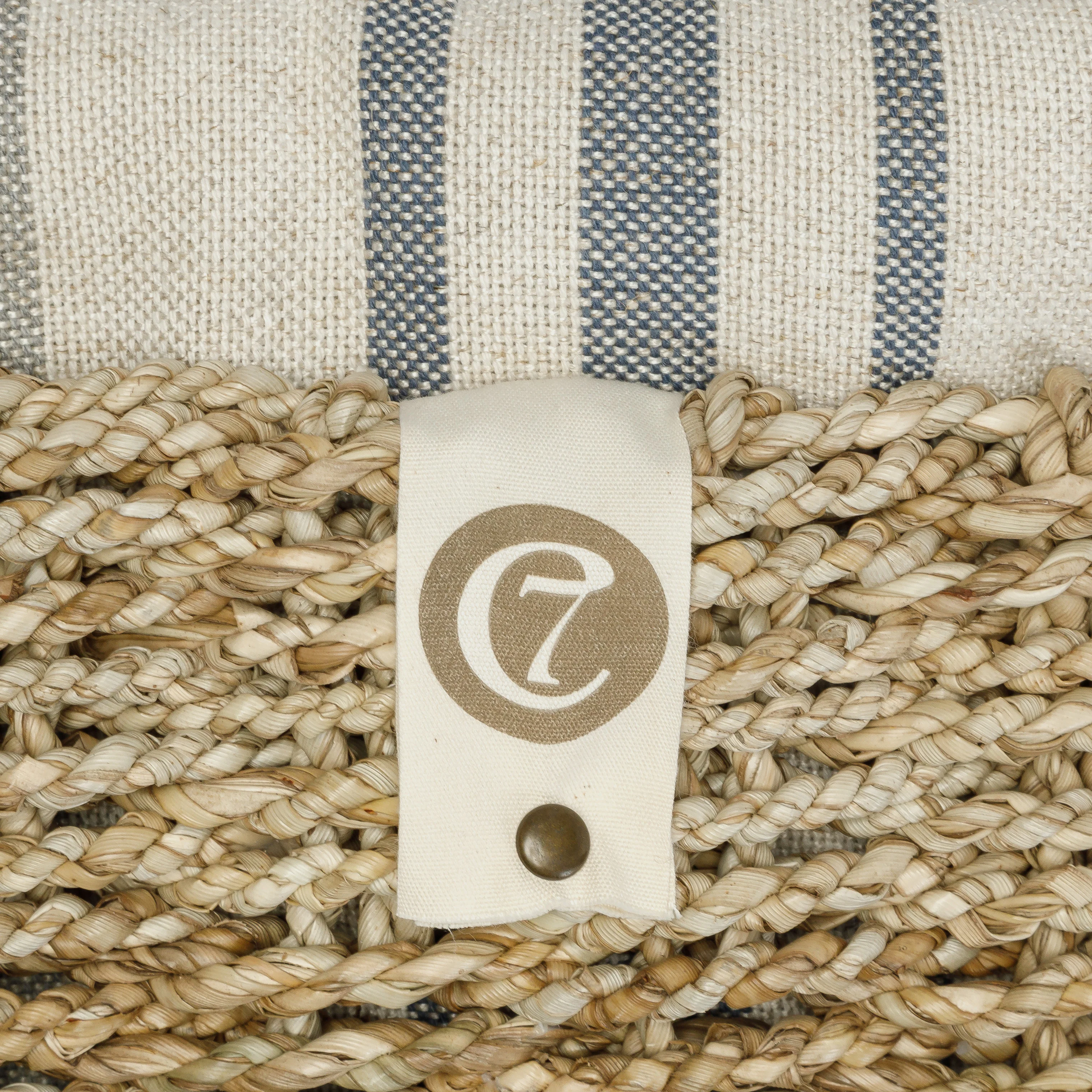 Hundekorb Lazy Linen Stripes Natural/Blue - Image 5
