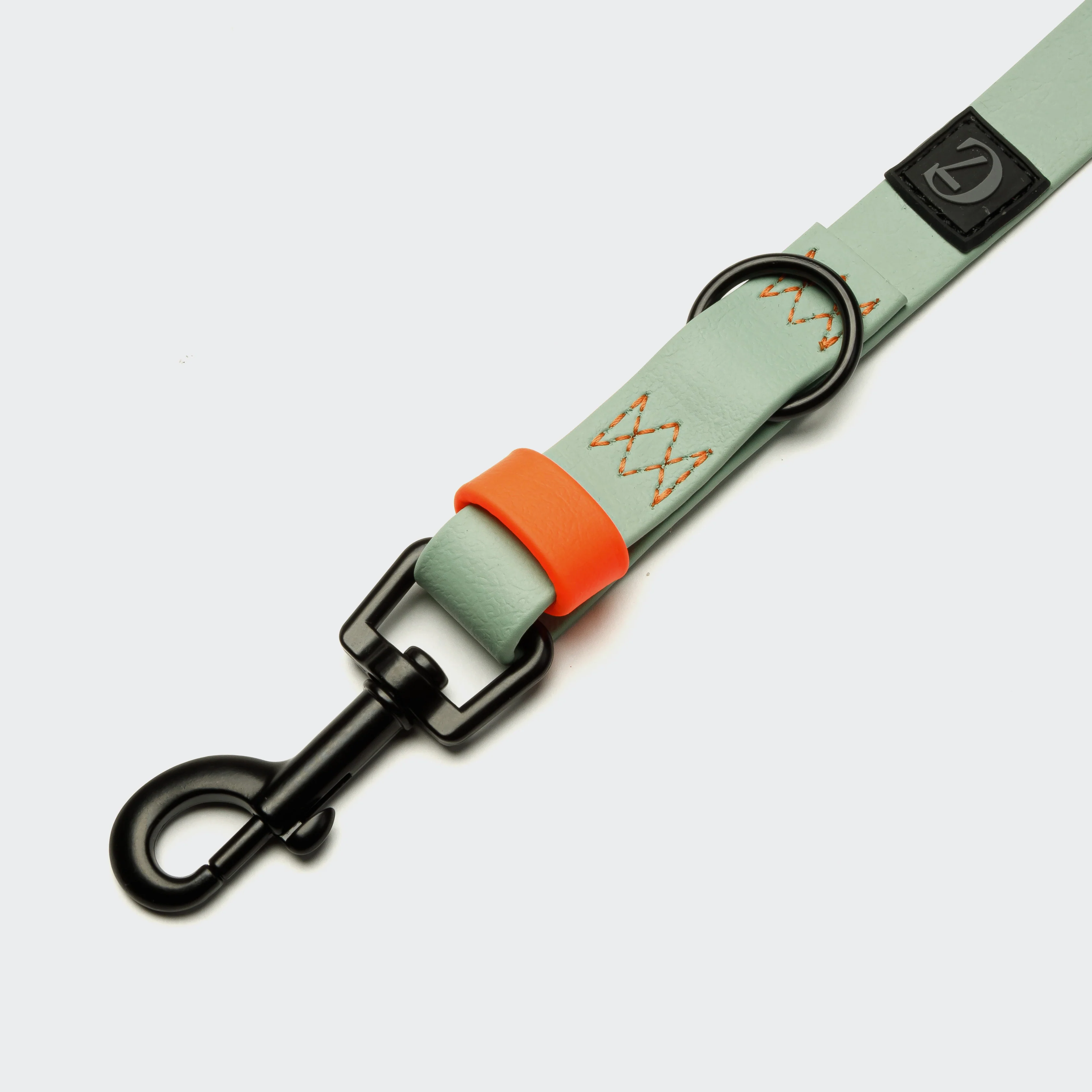 Hundeleine verstellbar BioThane Ipanema Mint-Neon Orange - Image 3