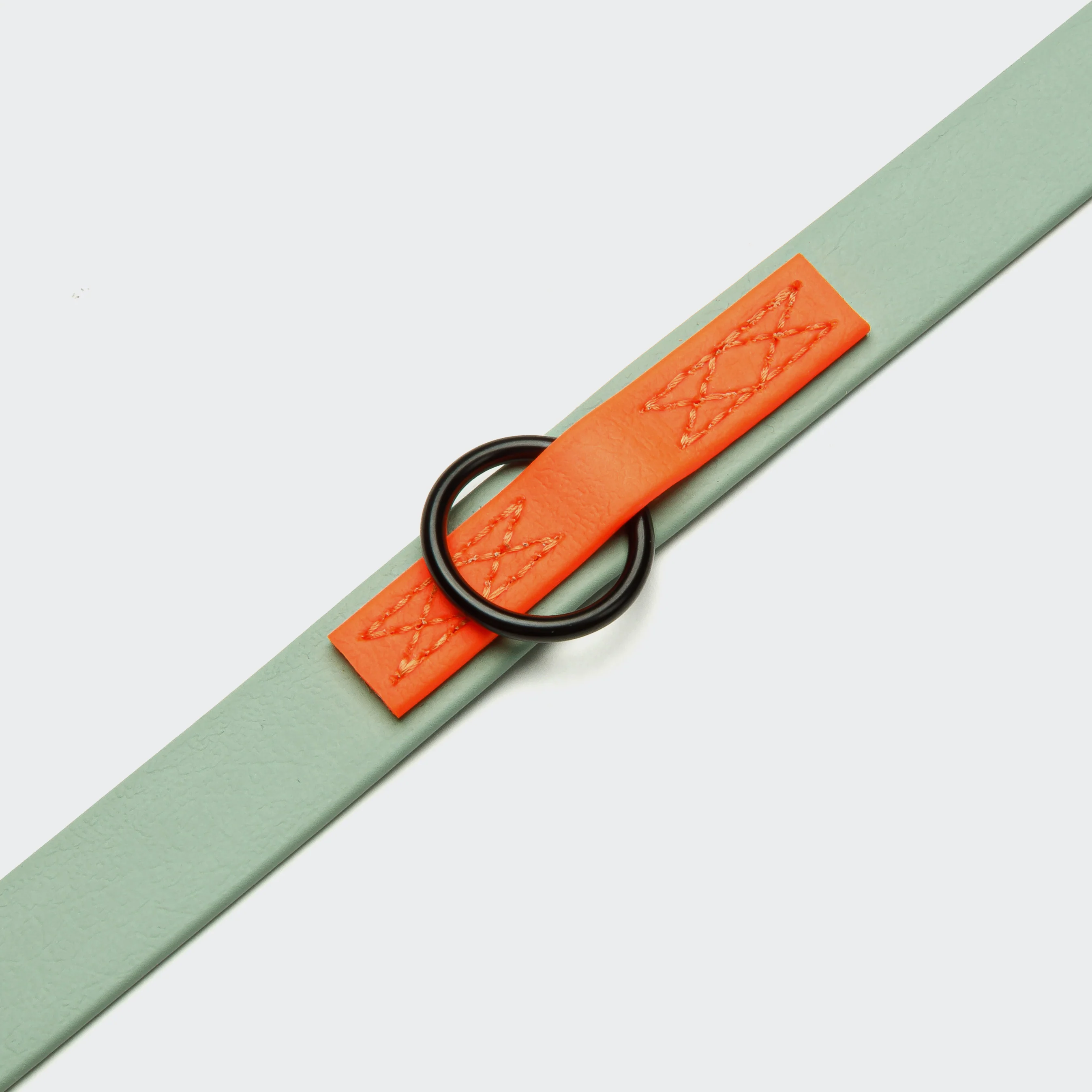 Hundeleine verstellbar BioThane Ipanema Mint-Neon Orange - Image 4