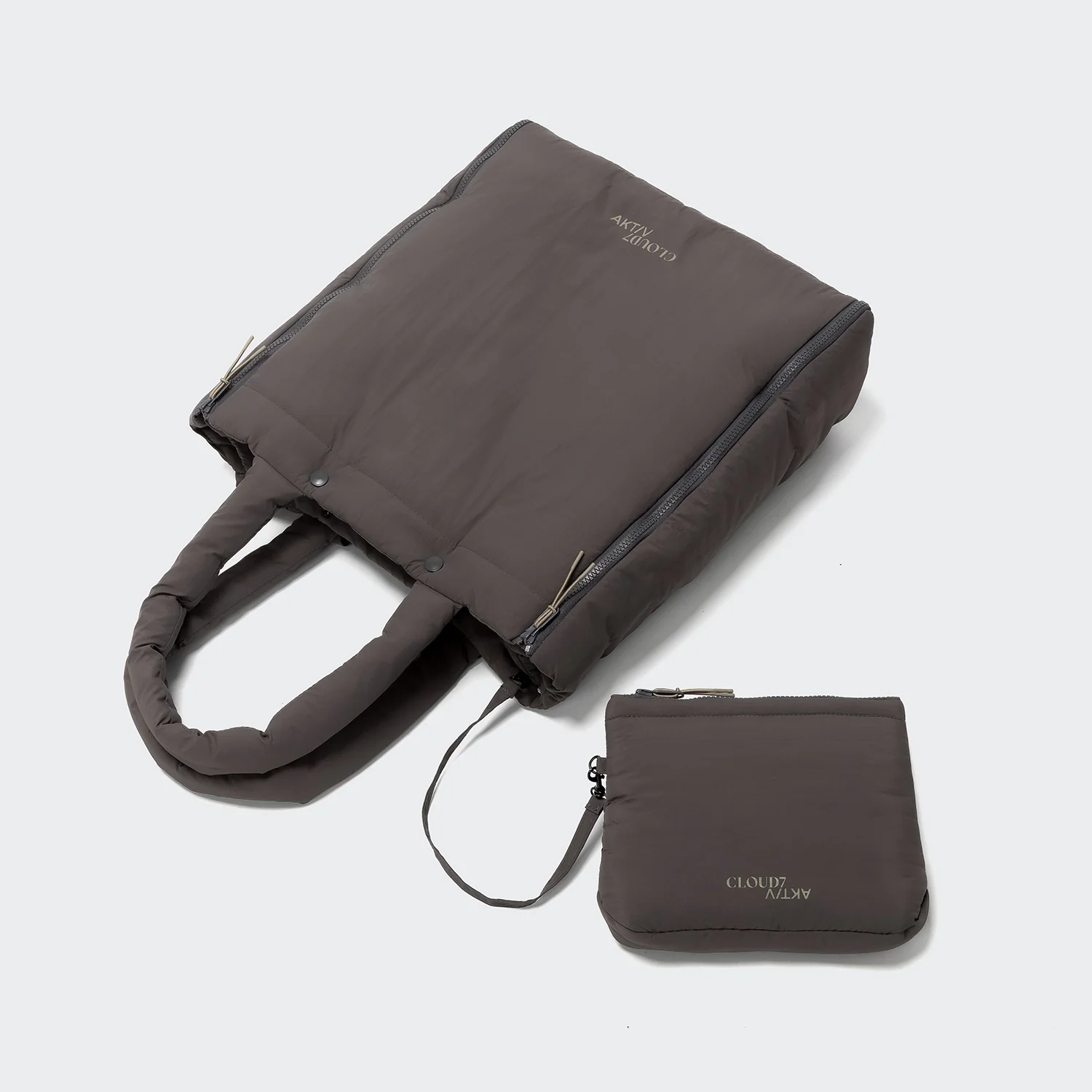 Hundereisebett & Tote Bag AKTIV Puffer Dark Grey/Khaki - Image 3