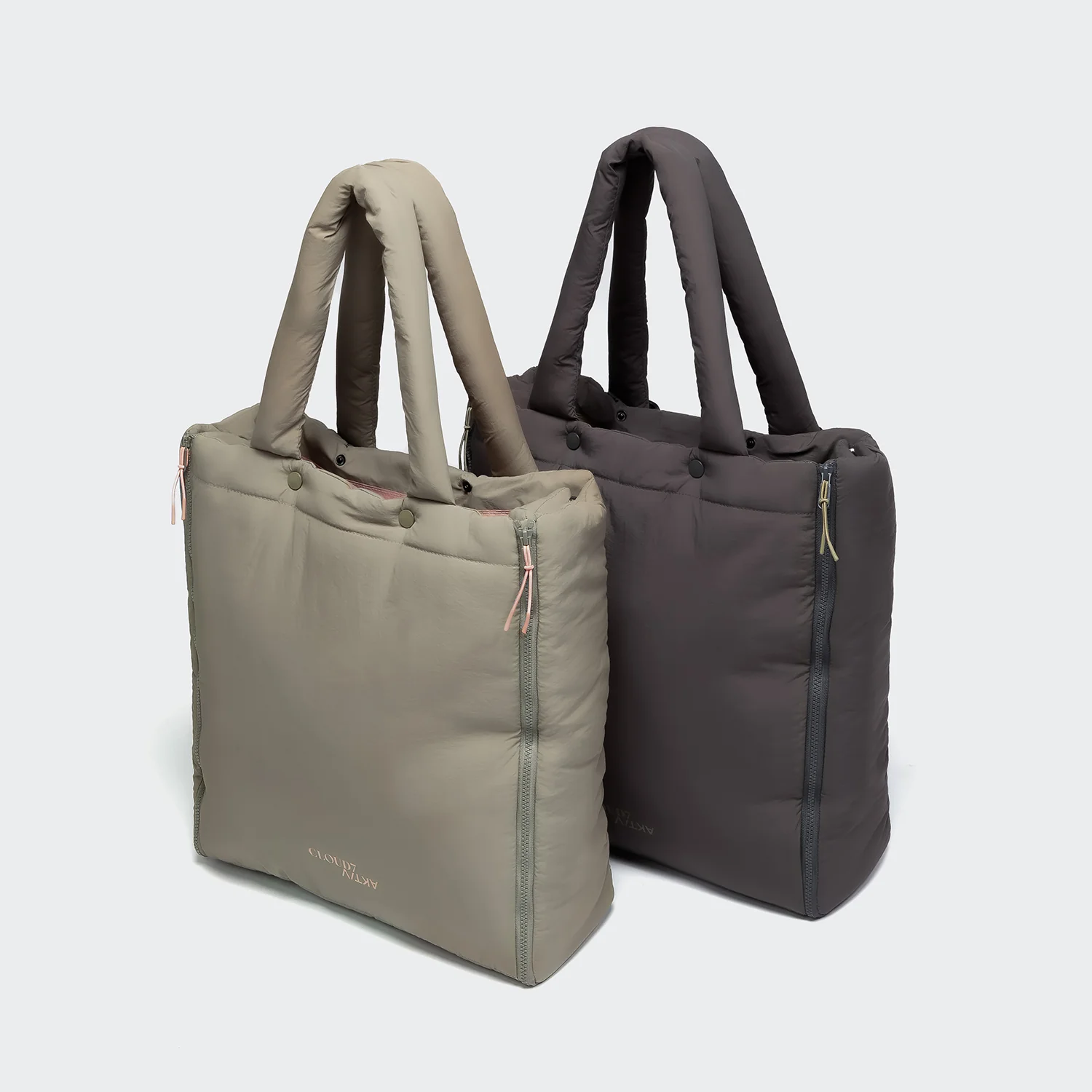 Hundereisebett & Tote Bag AKTIV Puffer Khaki/Peach - Image 5