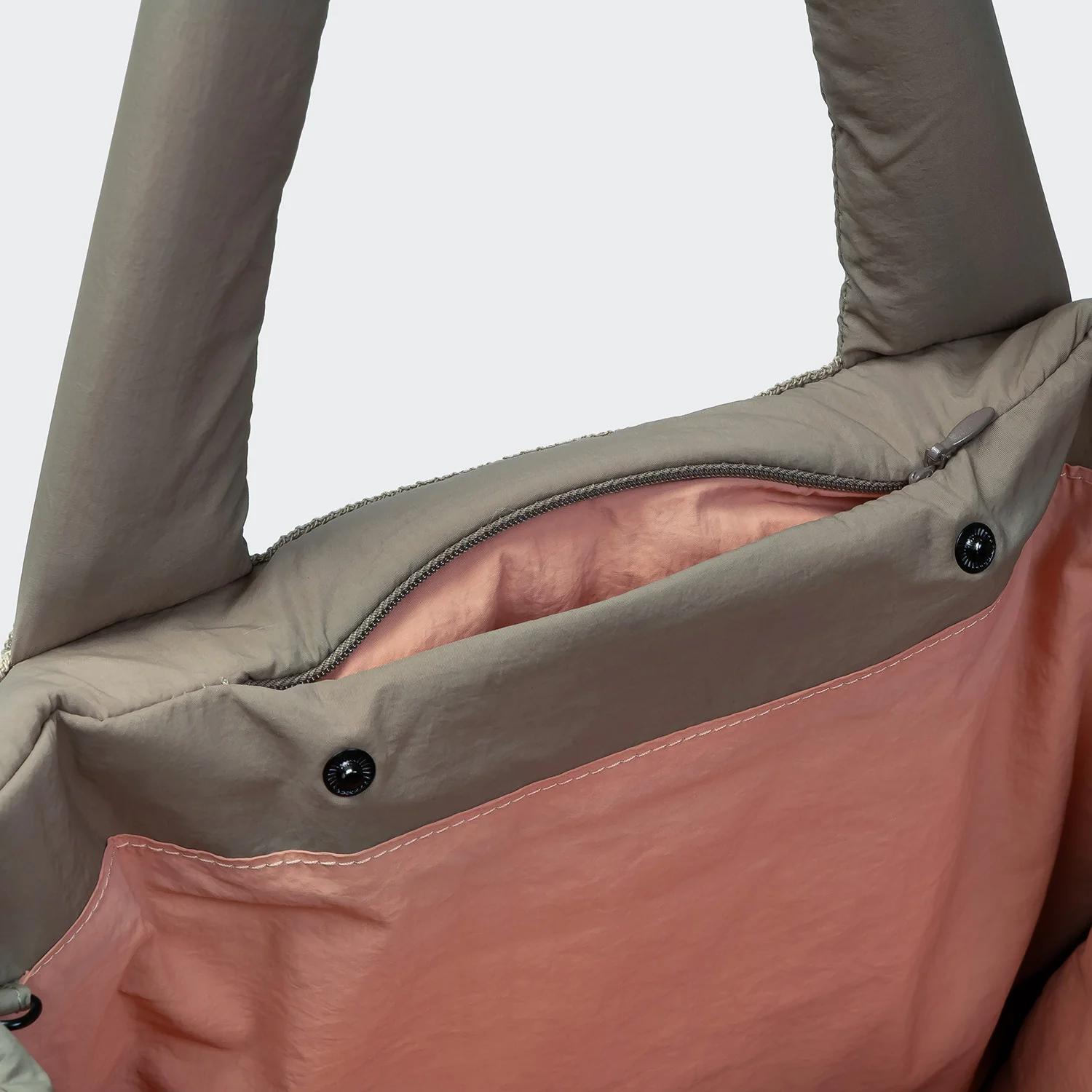 Hundereisebett & Tote Bag AKTIV Puffer Khaki/Peach - Image 3