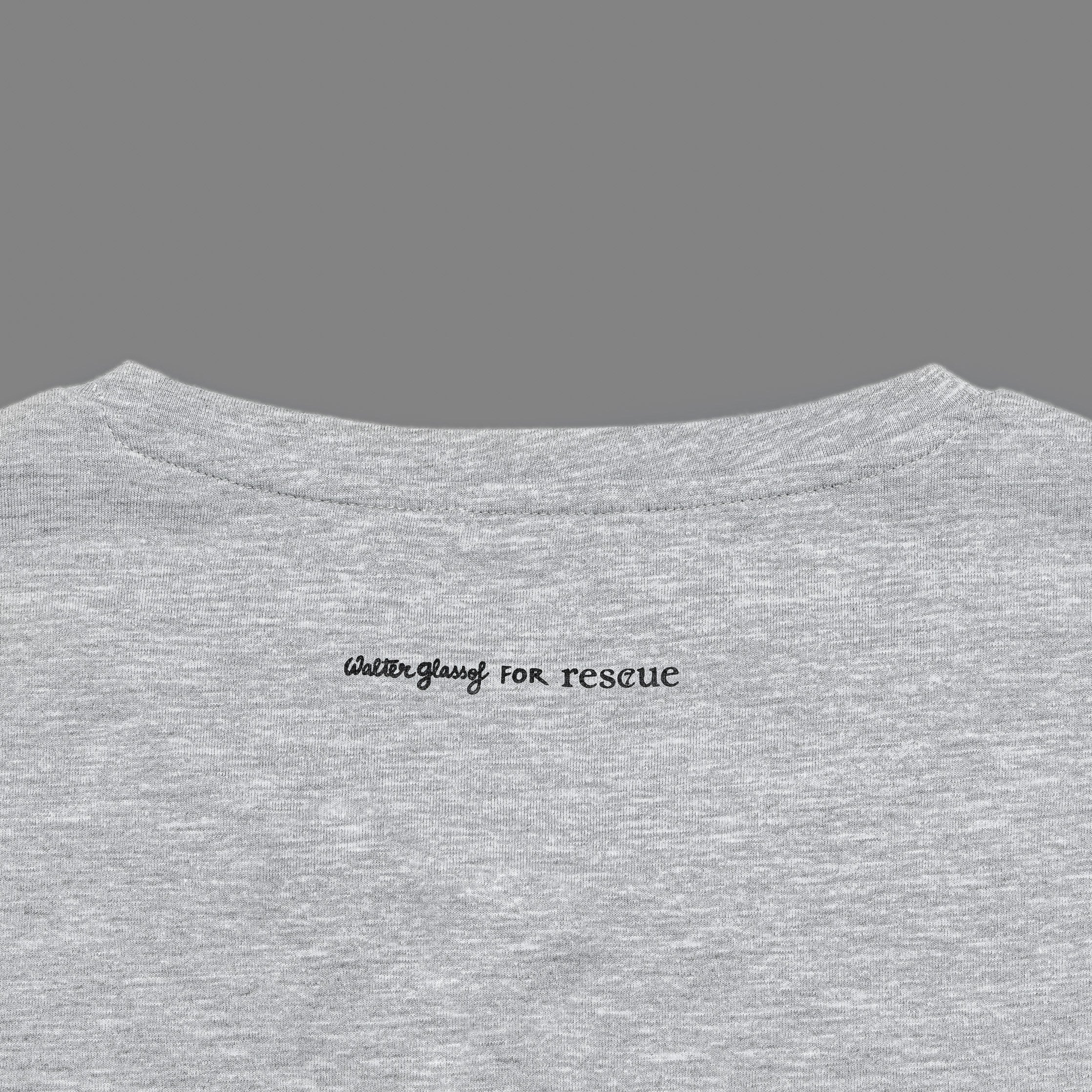 RESC7UE T-Shirt Love Grey Mélange - Image 3