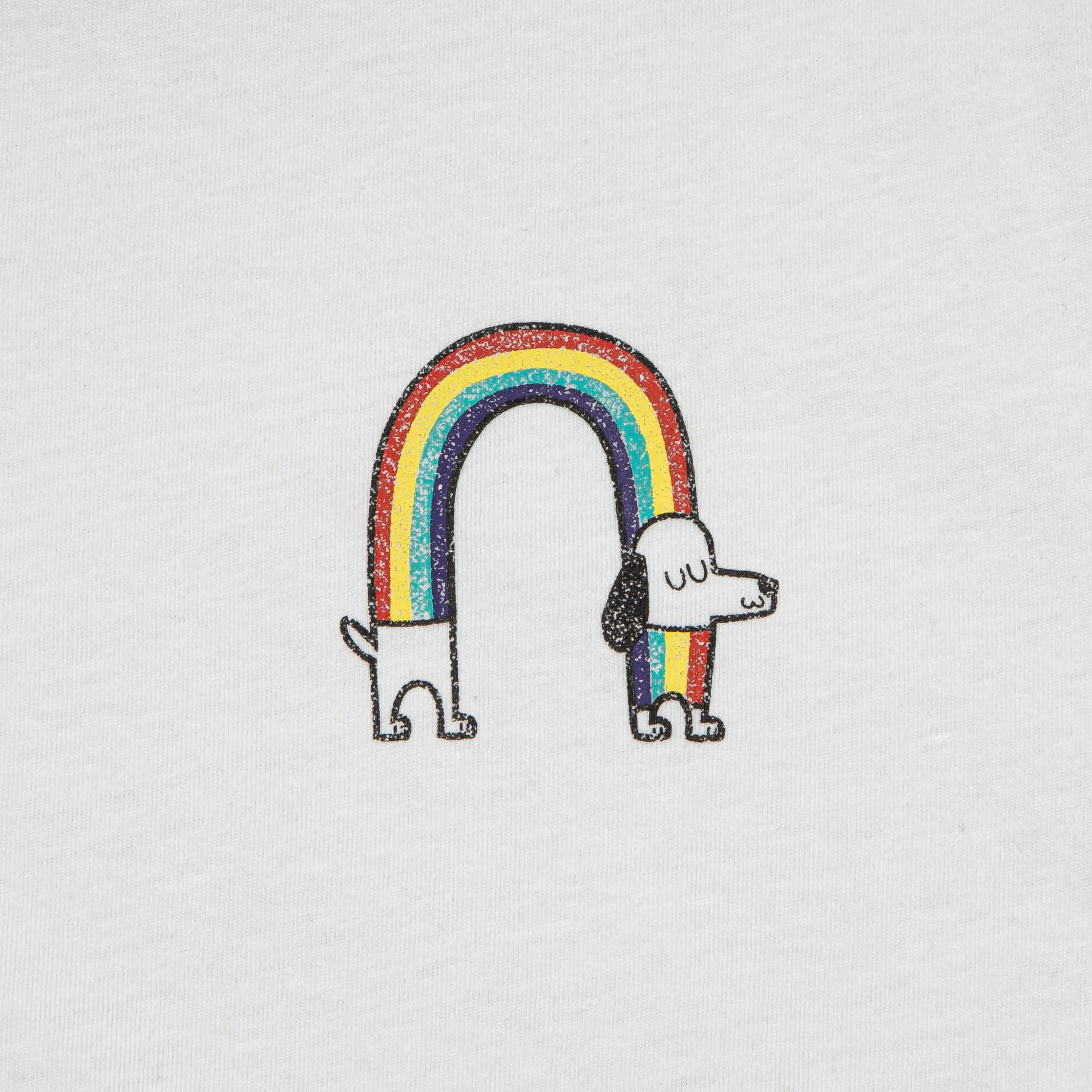 RESC7UE T-Shirt Rainbow White - Image 3