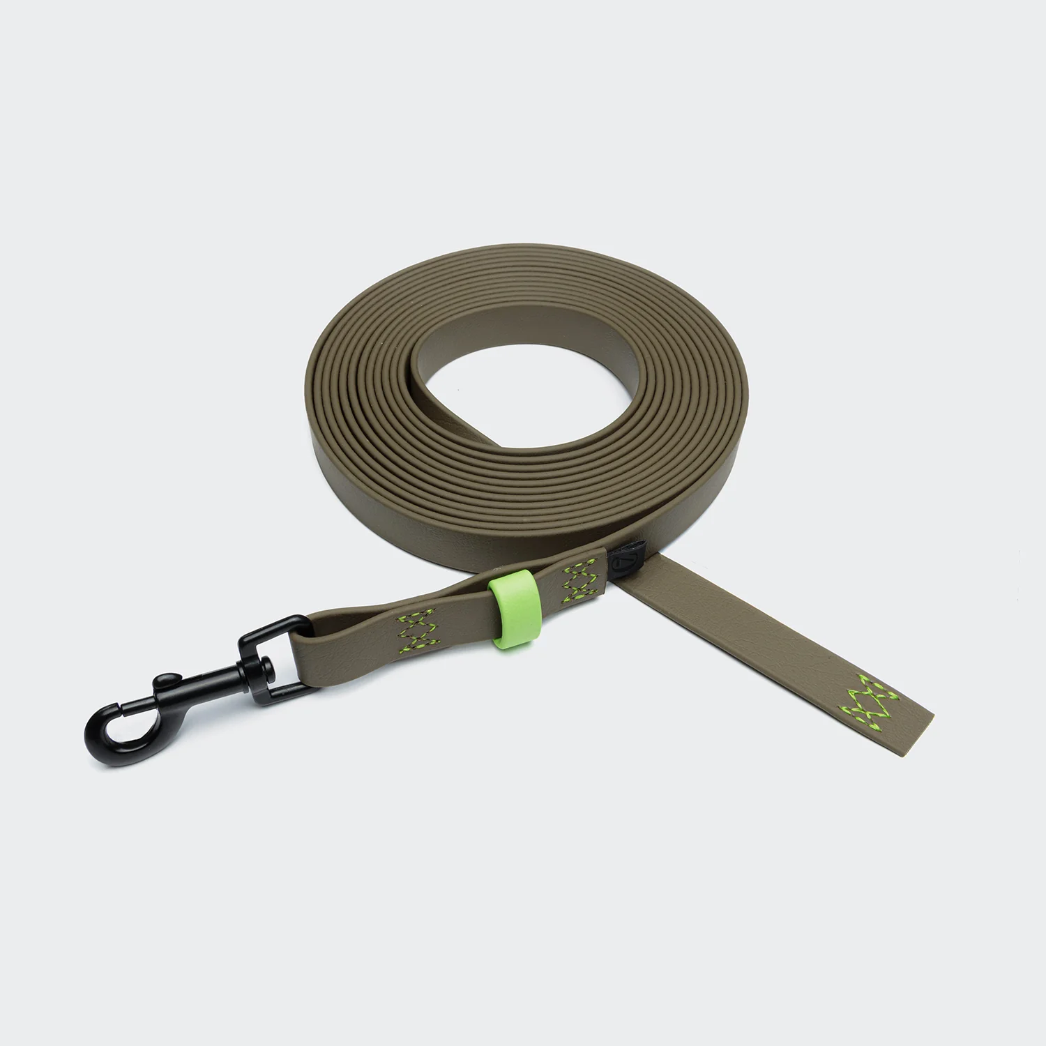 Schleppleine BioThane Ipanema Olive-Neon Green - Image 3